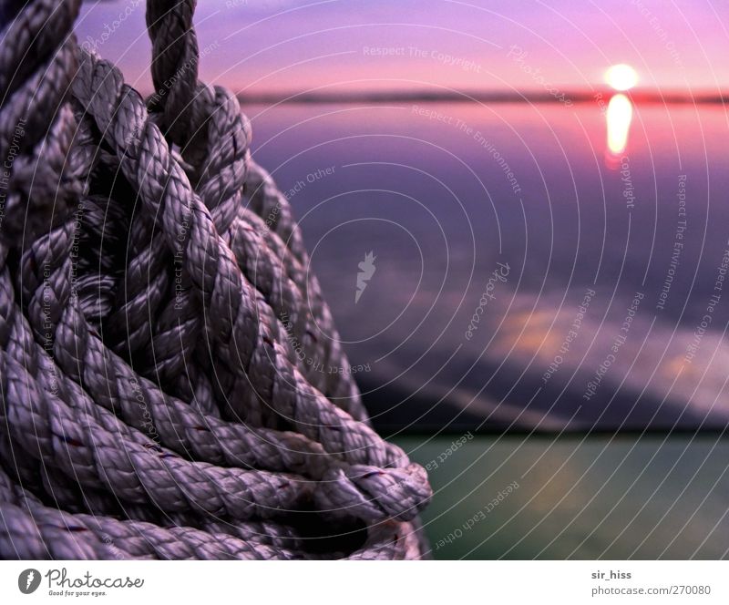 Hiddensee | Eine warme Abendbrise Wasser Himmel Sonnenaufgang Sonnenuntergang Küste Bootsfahrt Wasserfahrzeug Seil An Bord träumen blau grün violett rot