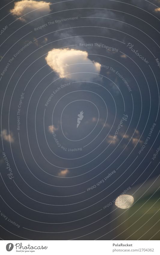 #AS# high Kunst ästhetisch Wolken Himmel fliegen verirrt Einsamkeit Fernweh Flugzeugfenster Farbfoto Gedeckte Farben Außenaufnahme Detailaufnahme Experiment
