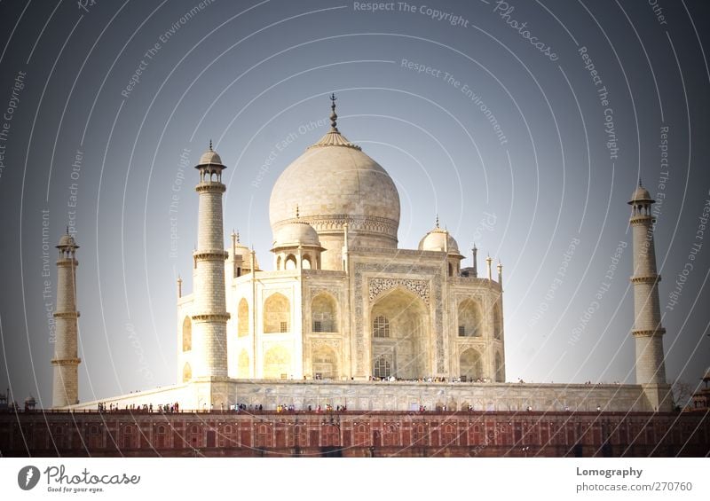 Taj Mahal im Rampenlicht Ferien & Urlaub & Reisen Tourismus Sightseeing Städtereise Indien Agra Uttar Pradesh Denkmal Design Yamuna mahtab bagh ahmad lahori