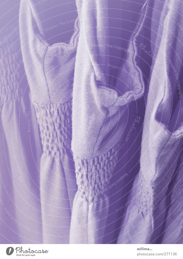 Smokalarm kaufen Handel Mode Bekleidung Kleid violett sommerlich Sommerkleid Auswahl verkaufen gesmokt Detailaufnahme