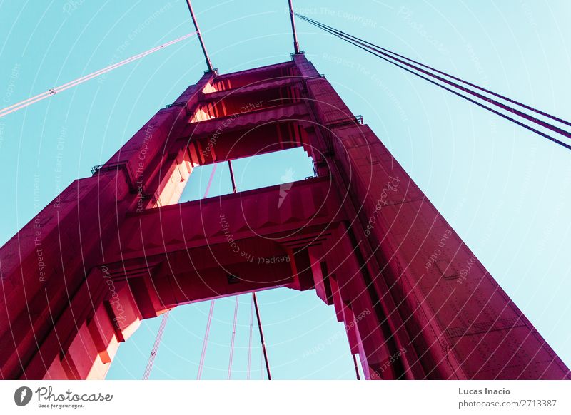 Golden Gate Bridge in San Francisco, Kalifornien, Kalifornien Ferien & Urlaub & Reisen Tourismus Sommer Strand Meer Umwelt Natur Sand Küste Brücke Gebäude