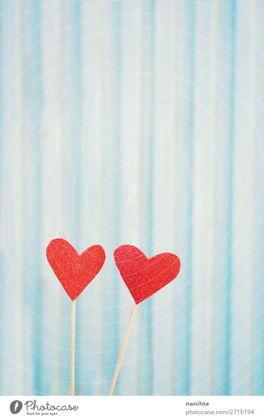 Schöner Hintergrund zum Valentinstag-Thema schön Leben Handarbeit Feste & Feiern Familie & Verwandtschaft Paar Herz Liebe rot Gefühle Vertrauen Treue