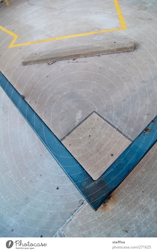 V-Ausschnitt St. Louis Geländer Beton Metall trist Stadt Farbfoto Außenaufnahme Strukturen & Formen