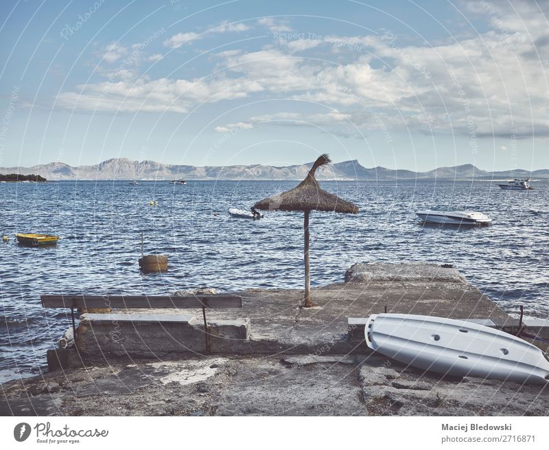 Entspannen Sie sich an der Küste Mallorcas, Spanien. Lifestyle Erholung ruhig Ferien & Urlaub & Reisen Abenteuer Freiheit Camping Sommer Sommerurlaub Strand