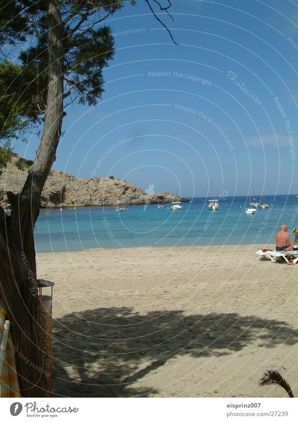 beach romanze Strand Meer Ibiza Segelboot Wasser Bucht