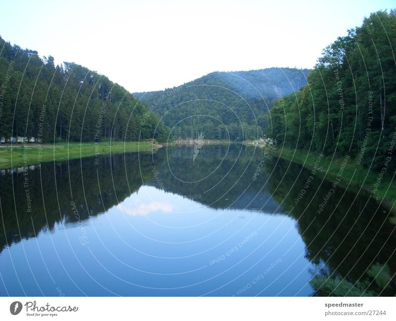 Stausee See Reflexion & Spiegelung Schlesien Sommer Wasser Berge u. Gebirge Polen
