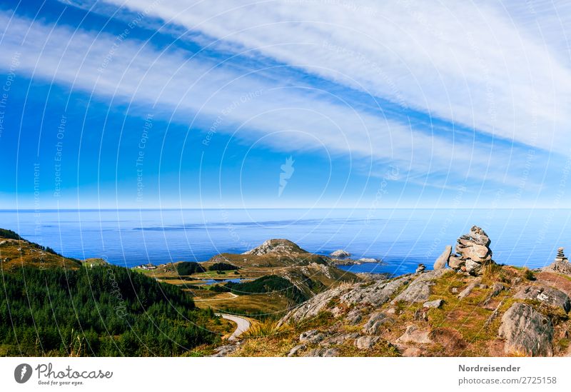 Westküste Norwegens Ferien & Urlaub & Reisen Tourismus Abenteuer Ferne Freiheit Natur Landschaft Urelemente Wasser Himmel Wolken Frühling Sommer Schönes Wetter