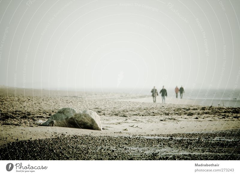 Entspannung am Nordseestrand wandern Strandwandern Mensch Erwachsene Leben 4 Landschaft Sand Wasser Felsen Küste Insel Föhr Erholung Fernweh