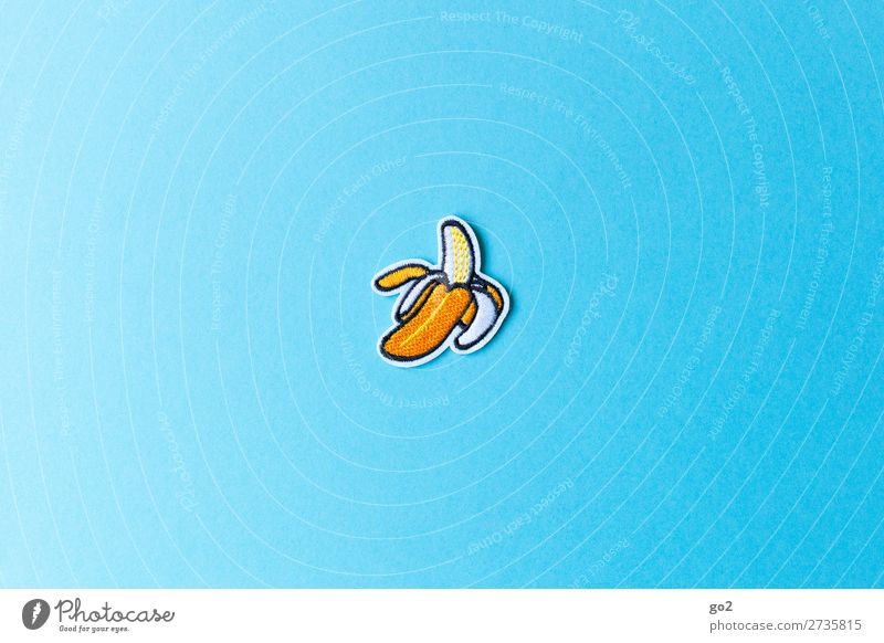 Banane Lebensmittel Frucht Ernährung Bioprodukte Vegetarische Ernährung Diät Fasten Stoff Zeichen Gesundheit lecker blau gelb Begierde Lust Sex genießen