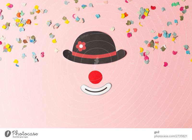 Clown und Konfetti Feste & Feiern Karneval Accessoire Hut Papier Dekoration & Verzierung Zeichen Fröhlichkeit mehrfarbig Gefühle Stimmung Freude Glück