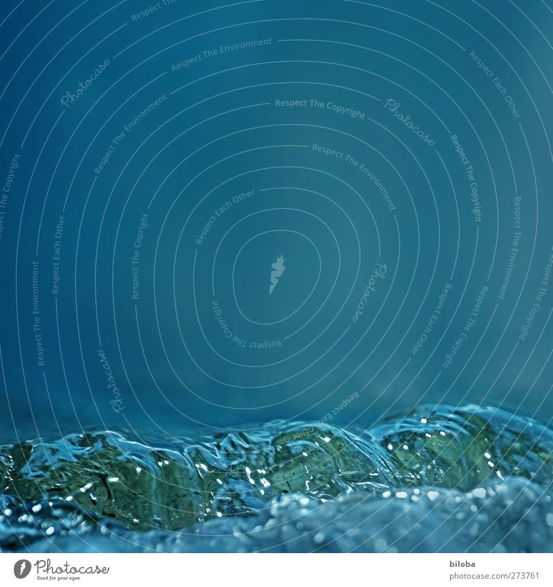 Blubb Wasser Sommer Wellen Seeufer blau grün Erfrischung Flüssigkeit liquide nass Strukturen & Formen Farbfoto Außenaufnahme abstrakt Muster Menschenleer