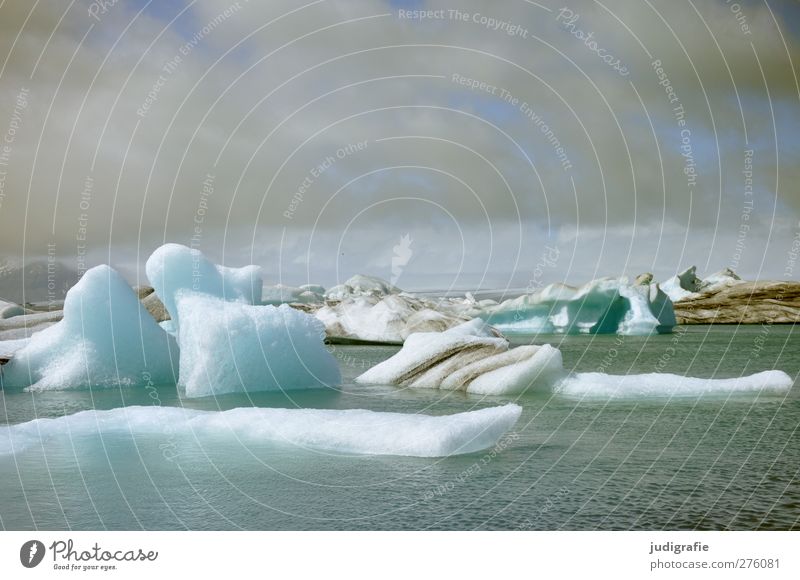 Island Umwelt Natur Landschaft Himmel Wolken Klima Klimawandel Eis Frost See Jökulsárlón Gletschersee Gletscherschmelze außergewöhnlich fantastisch kalt