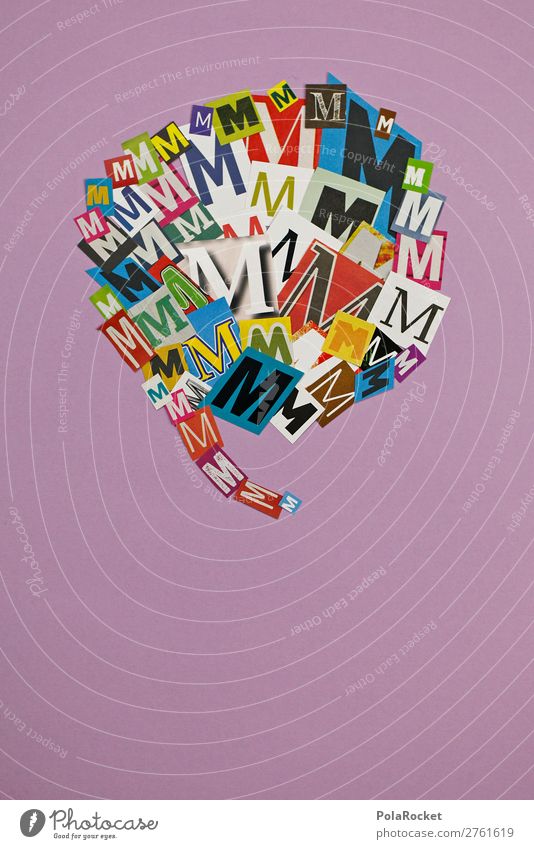 #AJ# M wie Martha Kunst Kunstwerk ästhetisch Sprechblase Buchstaben Buchstabensuppe Buchstabennudeln Schriftzeichen Typographie Kreativität Idee Wort