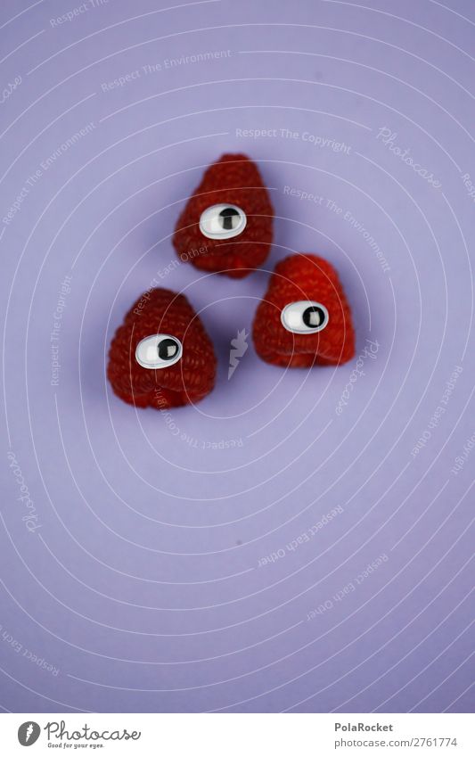 #A# VitaminBuddies Kunst Kunstwerk ästhetisch Himbeeren Himbeereis Himbeerblätter rot Frucht vitaminreich Vitamin C schön niedlich Spielen kindisch Auge