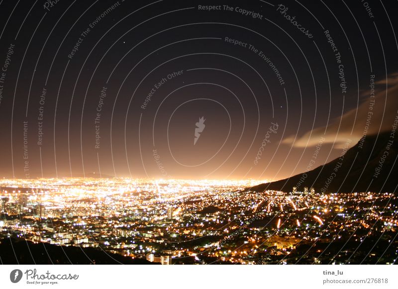 [1oo]o Lichter von Kapstadt / Nachtrag zu cape town nights Landschaft Wolken Nachthimmel Berge u. Gebirge Tafelberg Südafrika Afrika Cape Of Good Hope Stadt