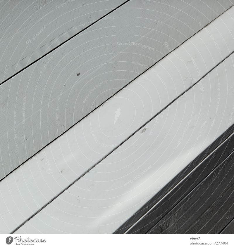 diagonal Holz Linie Streifen ästhetisch authentisch einfach elegant frisch modern neu positiv retro weiß Bank graphisch Schneidebrett Fuge Ecke aufwärts grau