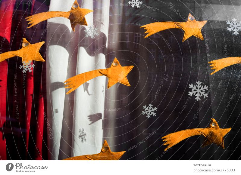 Sternschnuppe Weihnachten & Advent Dekoration & Verzierung Gardine Himmel Himmel (Jenseits) Himmelskörper & Weltall Komet Schaufenster Stern (Symbol) Wunsch