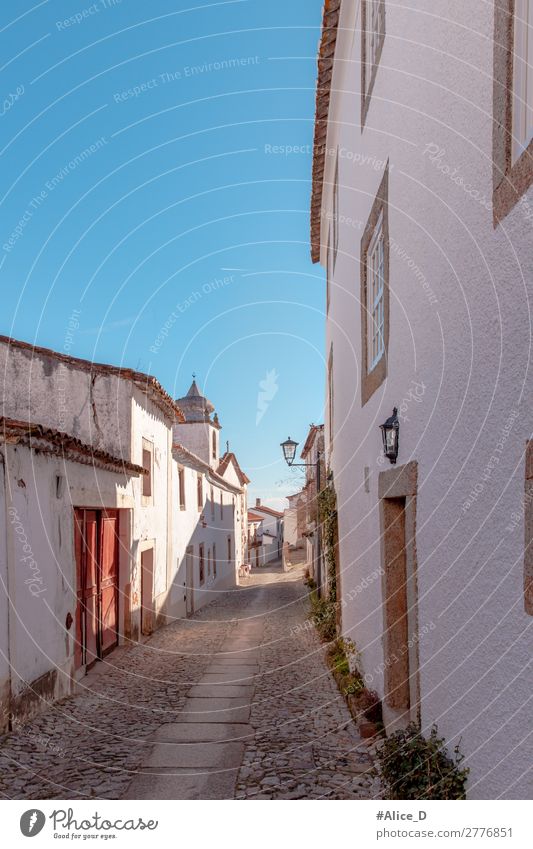 Medieval Village Marvao in Alentejo Portugal Ferien & Urlaub & Reisen Europa Dorf Kleinstadt Stadt Menschenleer Haus Architektur Sehenswürdigkeit alt