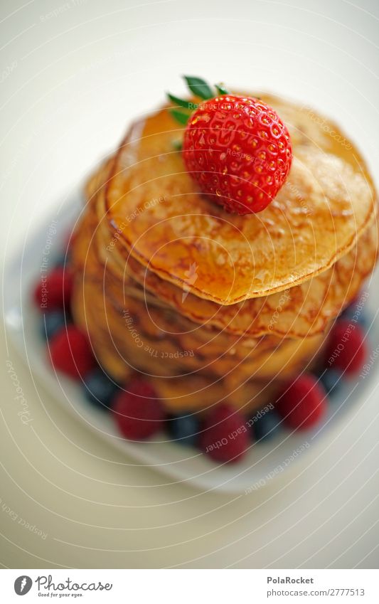 #A# Happa Happa Kunst ästhetisch Pancake Rocks lecker Frühstück ungesund Kalorie Kalorienreich Erdbeeren Dessert Appetit & Hunger Farbfoto Gedeckte Farben