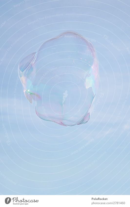 #A# zarte Welt Kunst ästhetisch Seifenblase Blase Leichtigkeit dezent Himmel fliegen UFO Strukturen & Formen dreidimensional Farbfoto mehrfarbig Außenaufnahme