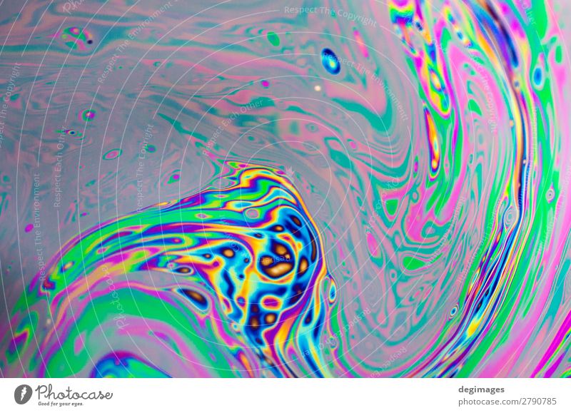 Abstrakter Hintergrund des Farbspektrums. Regenbogenfarben. Kunst hell verrückt blau Farbe Spektrum Konsistenz Erdöl Seife Schaumblase psychedelisch irisierend