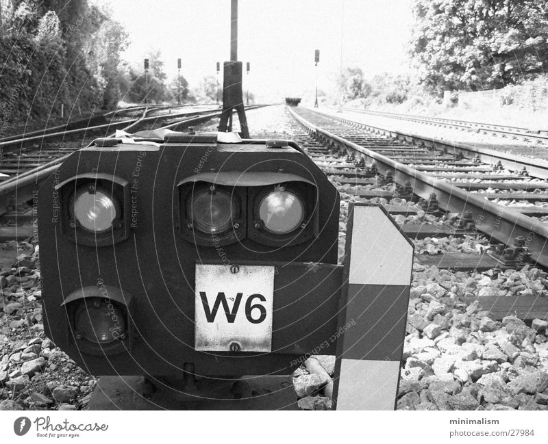 w6 Lampe Eisenbahn Gleise Verkehr Signal hauptsignal