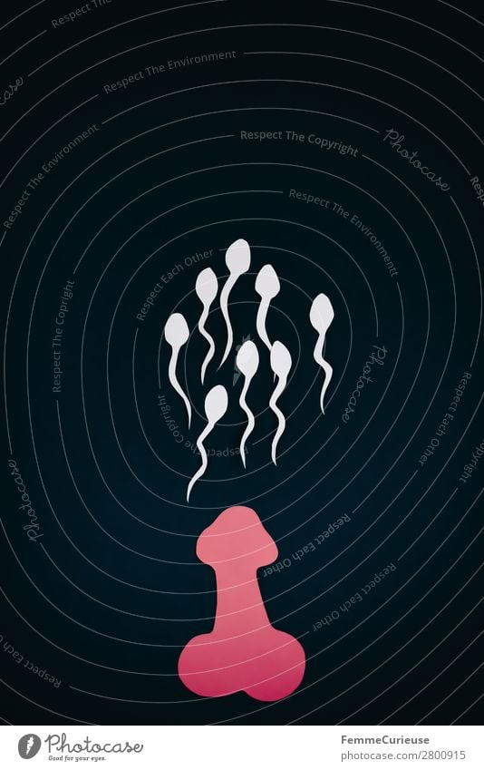 Symbol image for ejaculation Zeichen Sex Sexualität Spermien Penis Fortpflanzung Samenerguss schwarz weiß rosa Symbole & Metaphern Grafik u. Illustration