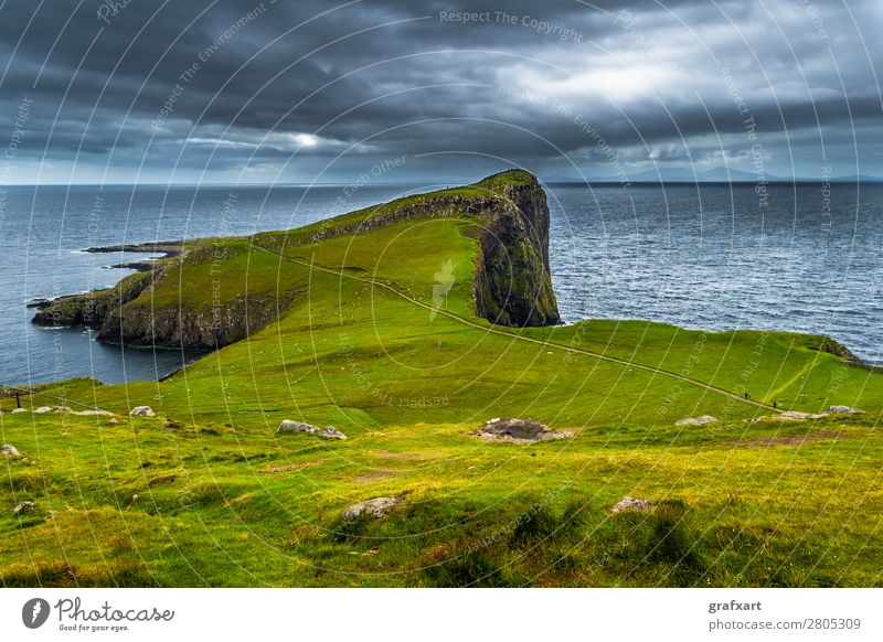 Klippen am Neist Point auf der Isle of Skye in Schottland Atlantik Aussicht dunvegan Erholung Geologie Großbritannien Halbinsel Hebriden Highlands Horizont