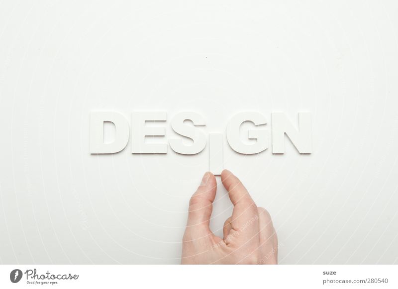 iDesgn Stil Design Werbebranche Hand Finger Schriftzeichen ästhetisch einfach hell Sauberkeit weiß Idee Inspiration Kreativität Buchstaben Wort Klarheit