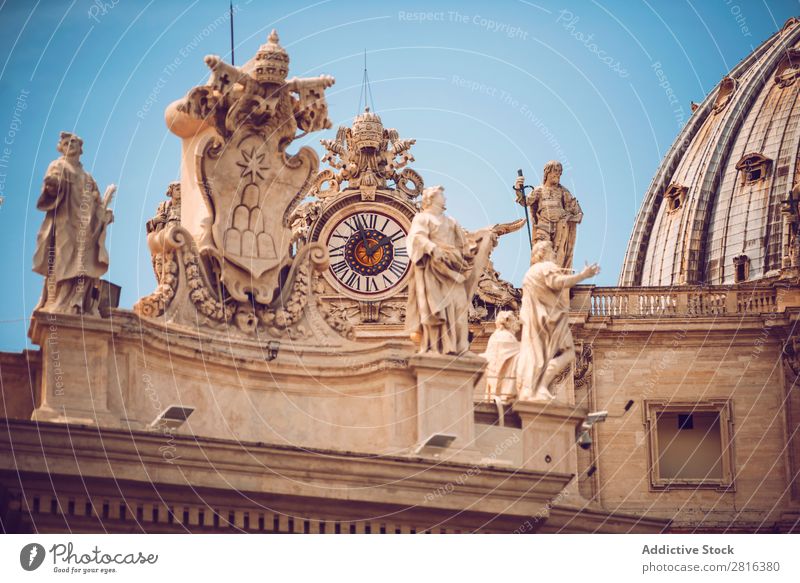 Statuen des Vatikans in Rom, Italien Italienisch Turm Kathedrale Skulptur Ferien & Urlaub & Reisen Aussicht Schnitzereien Christentum Architektur geistig alt