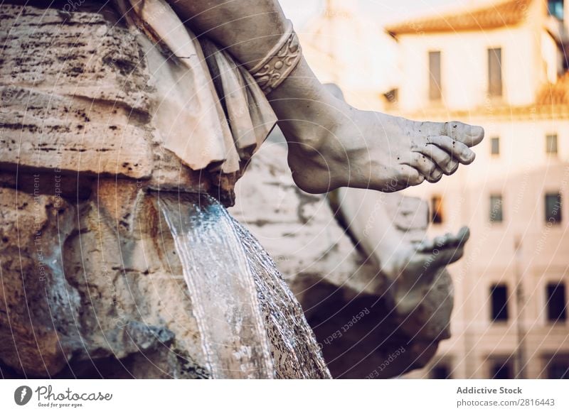 Detail des Brunnens auf der Piazza (Platz) Navona, Rom, Italien fein Gott Griechen navona Kunst Detailaufnahme Künste Italienisch Klassik Quadrat Stadt Skulptur