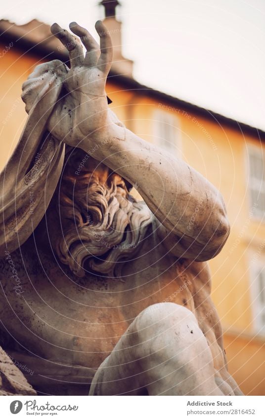 Detail des Brunnens auf der Piazza (Platz) Navona, Rom, Italien fein Gott Griechen navona Kunst Detailaufnahme Künste Italienisch Klassik Quadrat Stadt Skulptur