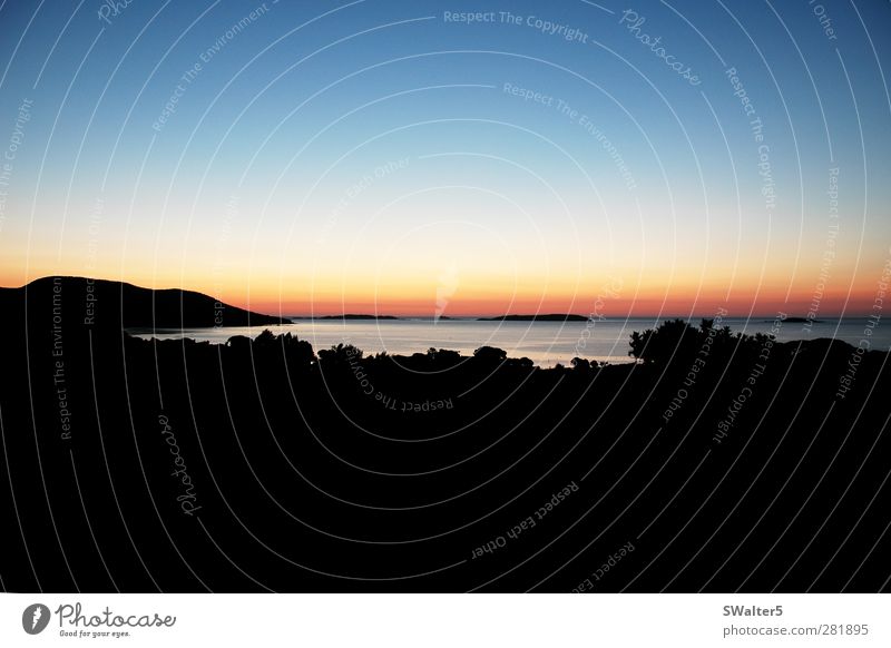 Sonnenaufgang auf Korsika Ferien & Urlaub & Reisen Sommer Sommerurlaub Strand Meer Insel Landschaft Sonnenuntergang Schönes Wetter Küste Bucht Mittelmeer