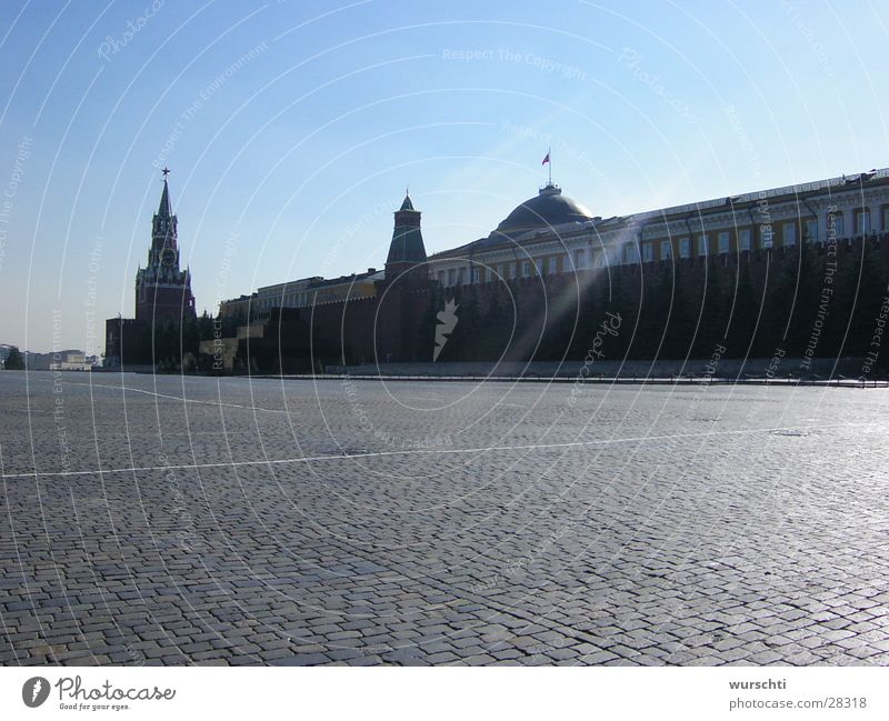 Roter Platz Sonnenstrahlen Osten Moskau Architektur Russland