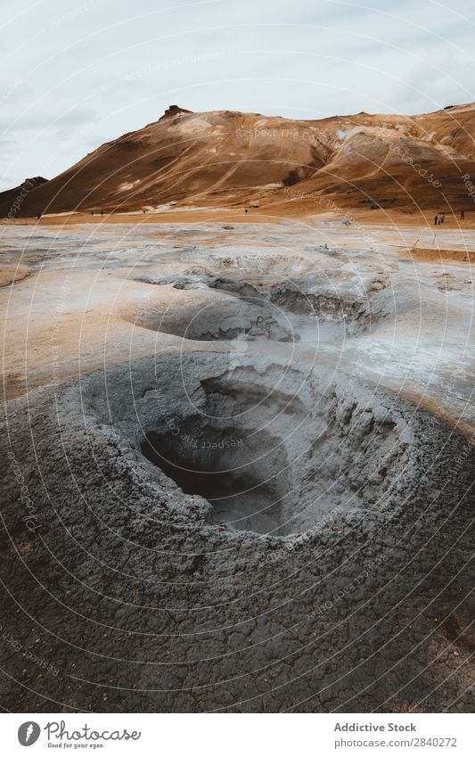 Namaskard-Bereich, Island schlecht kochen & garen Kontrast Vulkankrater gefährlich dramatisch Europa Feld Fumarole Gas Geologie Geothermik Boden Golfloch