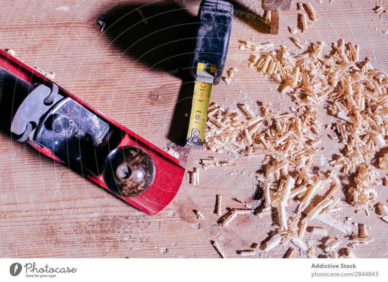 Holzbearbeitungswerkzeuge und -zuschnitte Rolle Schreinerei Flugzeug Schneiden Werkzeug messen Arbeit & Erwerbstätigkeit Linie Gerät Konstruktion Haus Industrie
