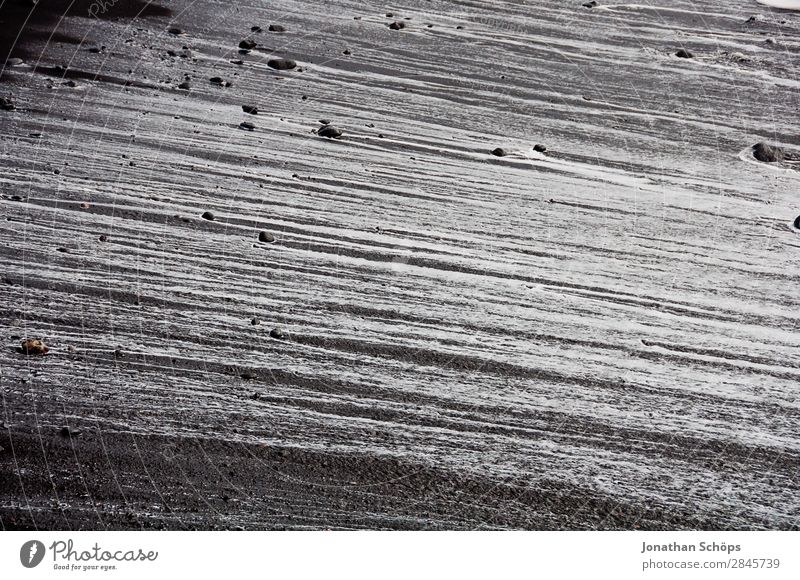 Vulkanstrand in Puerto de la Cruz, Teneriffa Erde Sand Wasser ästhetisch Hintergrundbild Strand schwarz Schwarzweißfoto Meer Küste Insel vulkanisch Vulkaninsel
