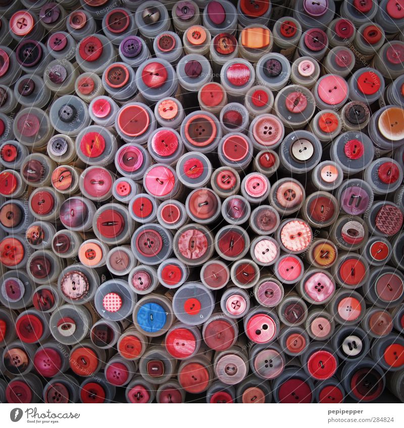 knopfmosaik Basteln Handarbeit stricken Arbeit & Erwerbstätigkeit Handel Handwerk Kunstwerk Mode Bekleidung Accessoire Kunststoff Kugel rund verrückt rosa rot