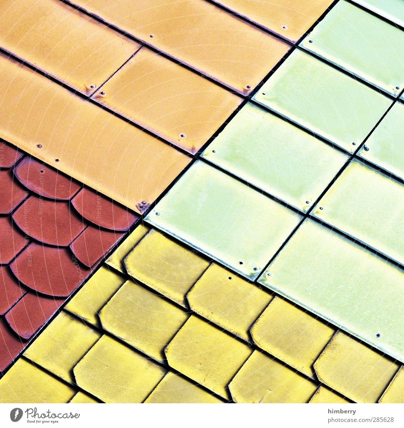 patchwork Dienstleistungsgewerbe Handwerk Baustelle Kunst Kunstwerk Haus Fassade außergewöhnlich dreckig einzigartig Originalität Stadt braun mehrfarbig gelb