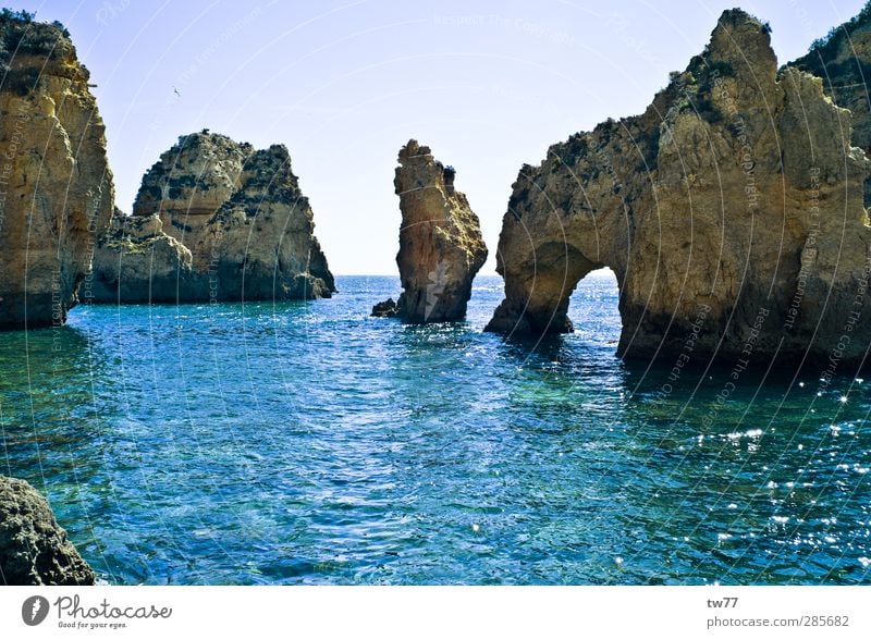 Küste an der Algarve, Portugal Erholung ruhig Angeln Ferien & Urlaub & Reisen Tourismus Abenteuer Ferne Kreuzfahrt Sommerurlaub Strand Meer Insel Sport