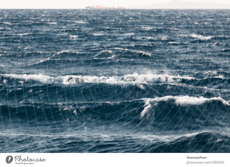 bewegtes Griechenland Ausflug Freiheit Sommer Meer Wellen Segeln Natur Wasser Horizont schlechtes Wetter Unwetter Wind Sturm Küste Nordsee Ostsee