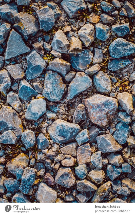 Steine auf dem Boden Textur Garten Frühling ästhetisch Hintergrundbild Strukturen & Formen Morgen Vogelperspektive gerade steinig Steinstrand Steinboden