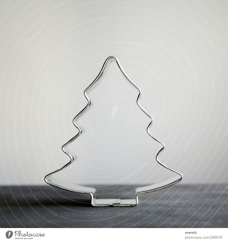 ohhh Tannenbaum Baum Zeichen grau ausstecher Aluminium Weihnachten & Advent Anti-Weihnachten Rahmen abstrakt Vorfreude Weihnachtsbaum Weihnachtsdekoration