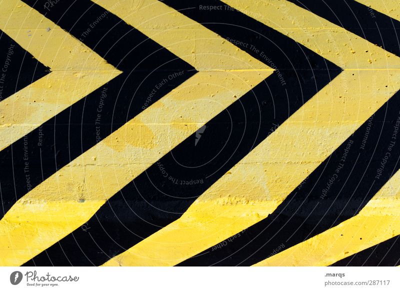 Fast Forward Stil Verkehr Zeichen Schilder & Markierungen Linie Pfeil Streifen einfach gelb schwarz Farbe Richtung Grafik u. Illustration Hintergrundbild