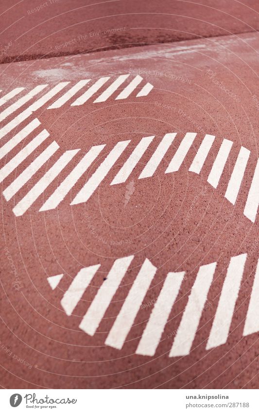 5 Zeichen Ziffern & Zahlen rot weiß Sportplatz Farbfoto Gedeckte Farben Außenaufnahme Detailaufnahme Muster Strukturen & Formen Menschenleer