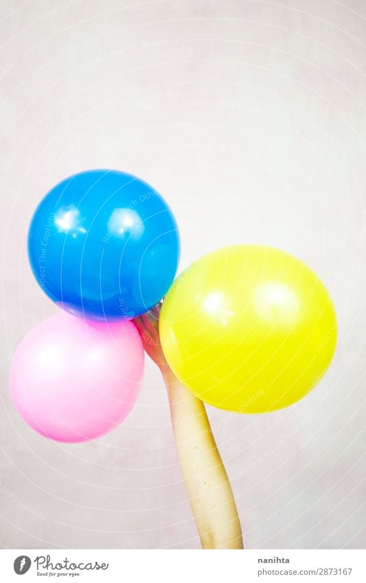 Handhalteballons Design Dekoration & Verzierung Party Veranstaltung Feste & Feiern Geburtstag Kind Frau Erwachsene Kindheit Arme Kunst Luftballon Kunststoff