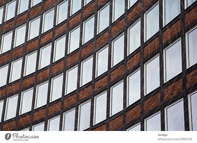 einswiesandere Wohnung Haus Hochhaus Architektur Bürogebäude Fassade Fenster Stein Glas Linie authentisch Stadt Bildung Business Kapitalwirtschaft