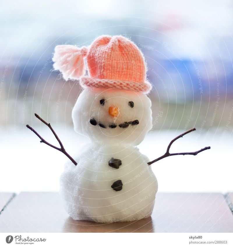 Frostbeulchen Schneemann Miniatur Mütze Winter Knöpfe kalt Fröhlichkeit lachen Wollmütze Wetter Klima Freizeit & Hobby Kreativität Wunderland Schneebälle