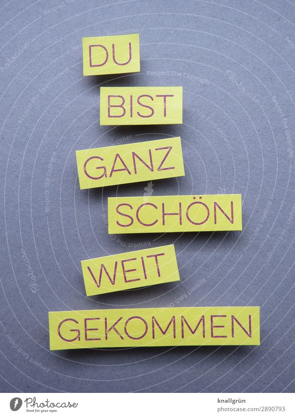 Du bist ganz schön weit gekommen Karriere Arbeit & Erwerbstätigkeit Erfolg Business Büro Studium lernen Bildung Berufsausbildung Unternehmen Arbeitsplatz Job