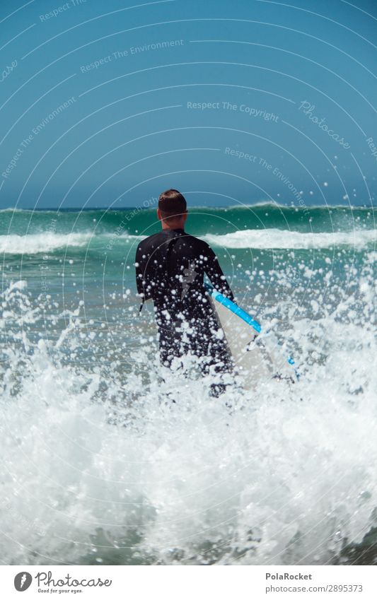 #AE# training Kunst ästhetisch Surfen Surfer Surfbrett Surfschule Meer Wellen Wellengang Wellenform Farbfoto Gedeckte Farben Außenaufnahme Detailaufnahme